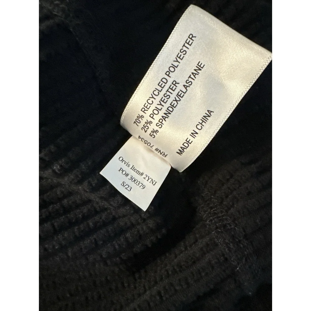 Orvis Horseshoe Hills Quarter‑Zip Fleece Pullover Men XL Black Outdoor Casual